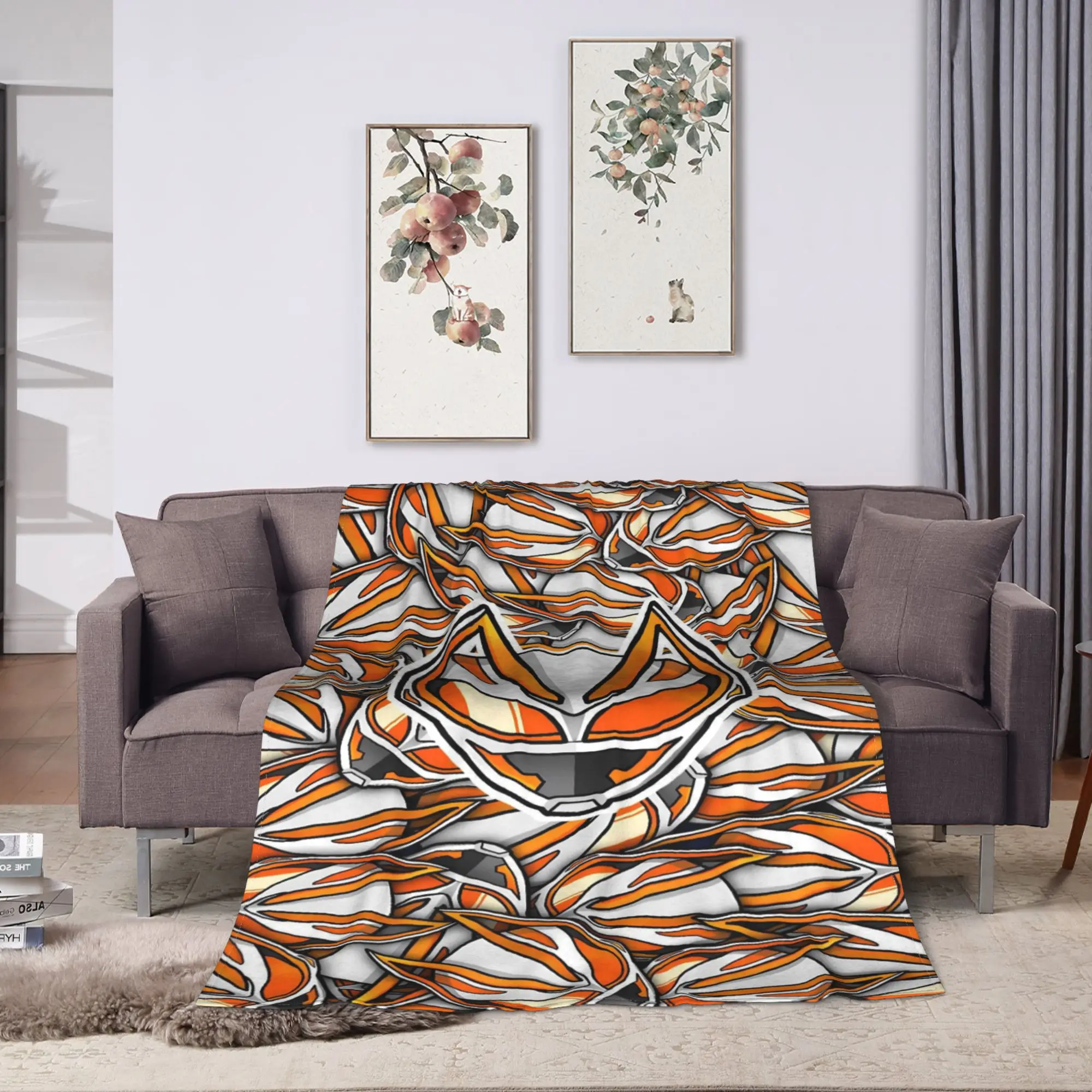 Tan Fragment Pattern Kamen Rider Blanket  Travel Flannel Bedding Throws For Couch Chair Soft Warm Quality Bedspread Gift Idea
