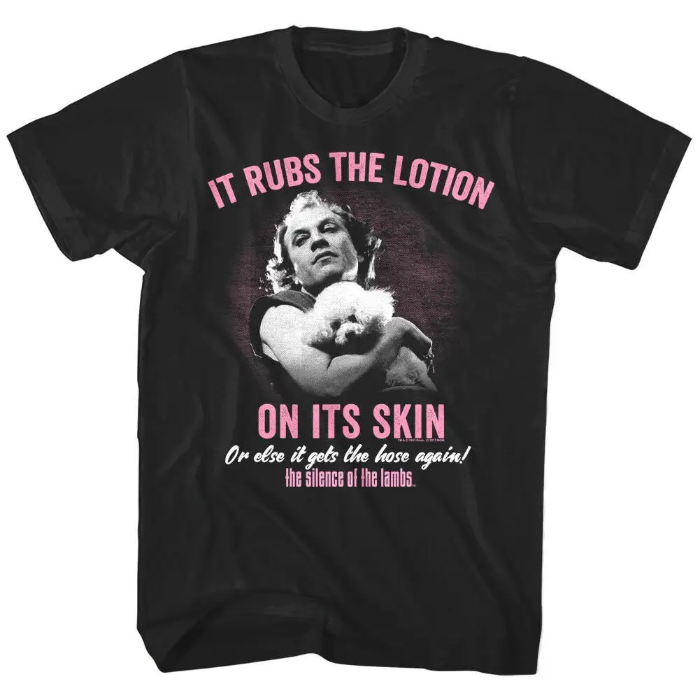 Silence of the Lambs Men's T shirt Buffalo Bill It Rubs Lotion on Skin Jame Gumb Vintage Horror Movie Villain