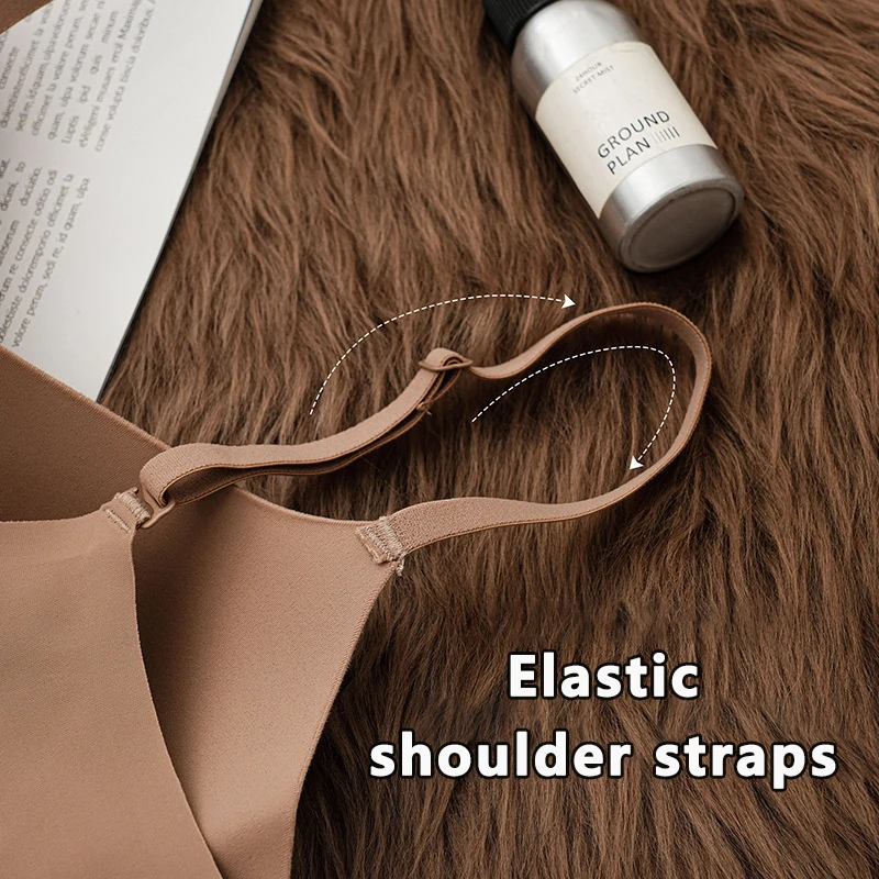 One Piece Seamless Bras Thin Gather Underwear No Steel Rings Bra Soft Comfortable Breathable Underwear Sexy Women's Intimates image 4