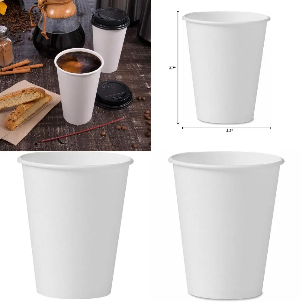 

1000 шт., 8 унций, белые бумажные горячие стаканчики на одну порцию, модель 378–2050 гг.