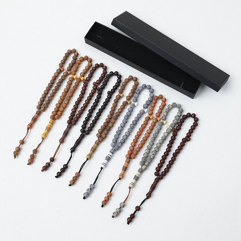 Coffret cadeau musulman, ensemble de perles de prière avec 33 bracelets de comptage à main, nouveau tasbih, perles de prière, bracelet arabe ﻿ Cadeaux pour le Ramadan