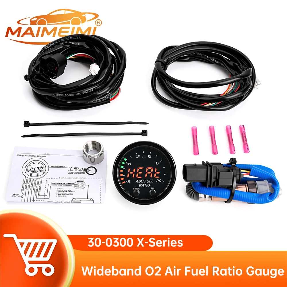 Car O2 Air Fuel Ratio Wide-band Gauge Kit 30-0300A-E-M Racing Car Modified Air/Fuel Ratio Gauge Kit Oxygen Sensor Controller