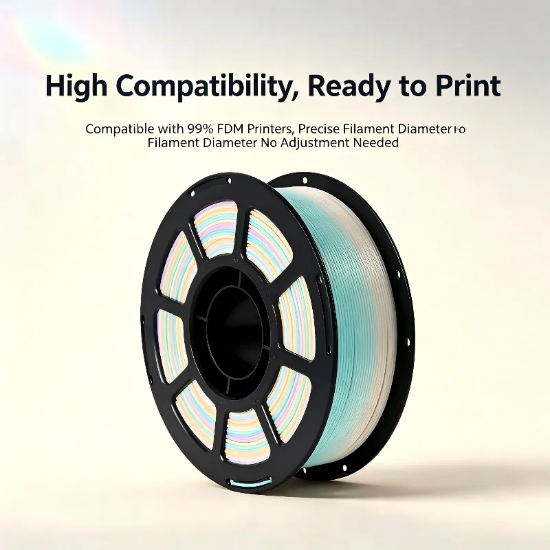3D Mixed Color PETG Filament 1.75mm - Premium High Quality 3D Printer Consumable Material for Bambu Lab and Creality Printers