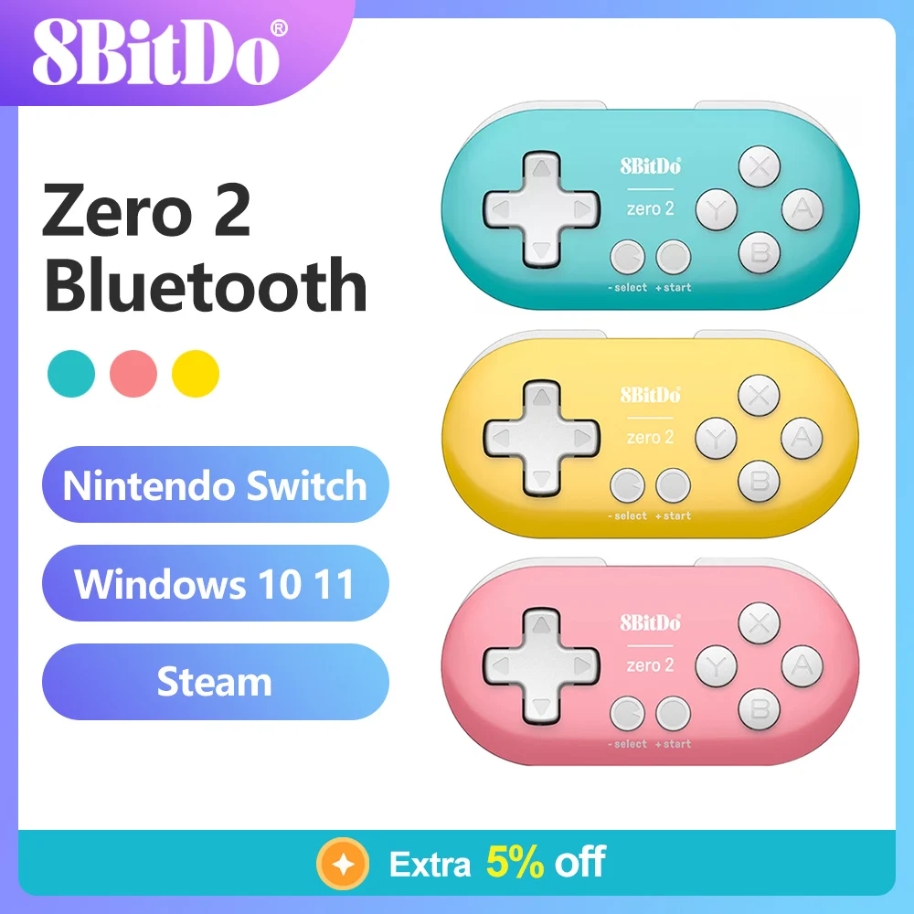 Controle 8BitDo Zero 2: O Gamepad Bluetooth Ideal para Nintendo Switch e Outros Dispositivos