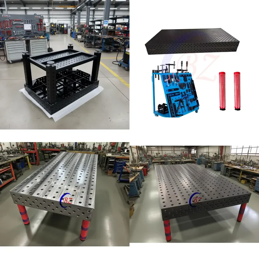 

Factory Steel D28 D16 Q355 Heavy-Durable 3D Welding Table HT300 Nitrided Option Block Stop Clamp CE ISO Measuring Gauging