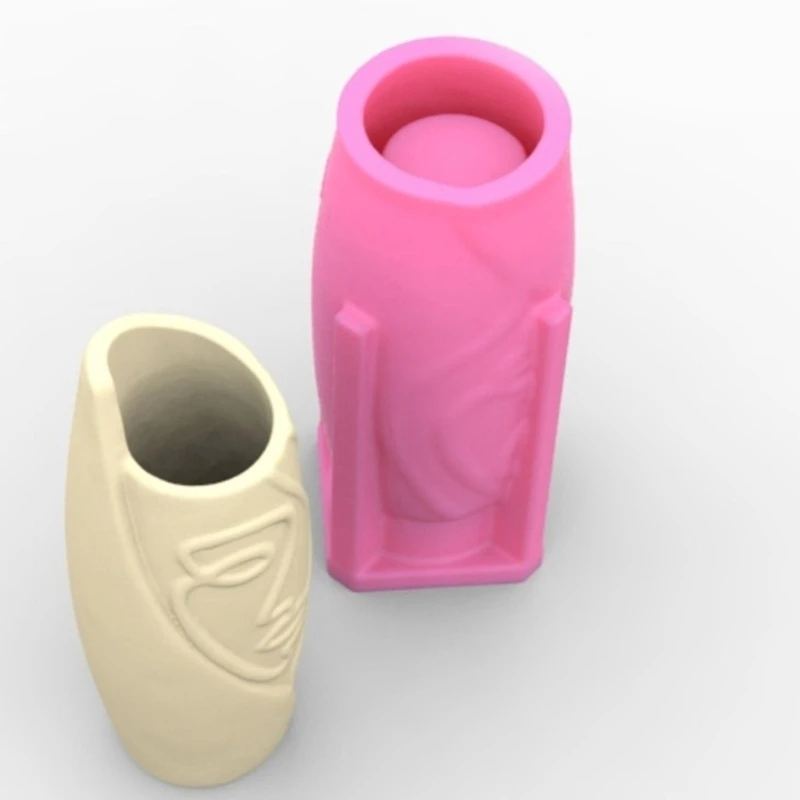 Stampo per vasi da fiori a faccia fatto a mano Stampo in silicone unico per vaso a faccia per creare ornamenti per