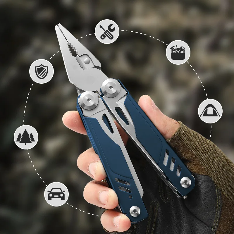 

Multifunctional Pliers - Stainless Steel Scissors Portable 18-in-1 EDC Gear for Outdoor Camping Emergency Survival