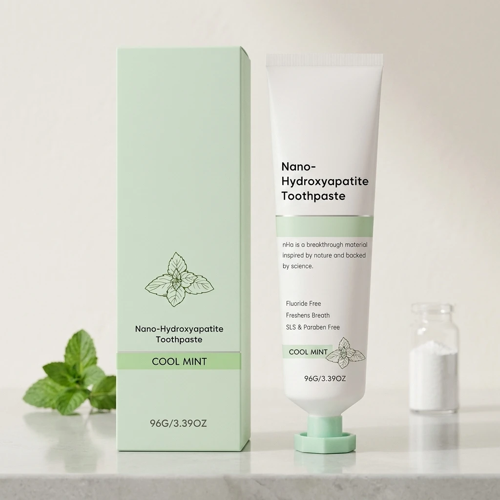 Nano-Hydroxyapatite Toothpaste Removing Surface Stains Plaque Keeping Teeth Clean Improving Bad Breath Mint-Flavored Toothpaste