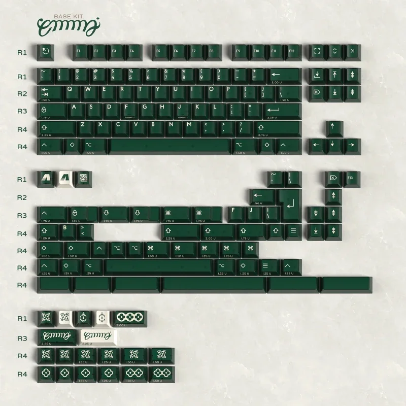 

Semi-transparent green transparent keycap abs material two-color original highly customized mechanical keyboard