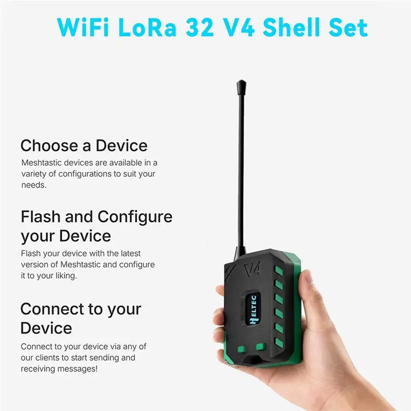ABJF-Heltec V4 Meshtastic Wifi Lora 32 Dev-Board مجموعة مع هوائي ناعم ESP32 SX1262 يعمل بالطاقة الشمسية BLE طاقة منخفضة