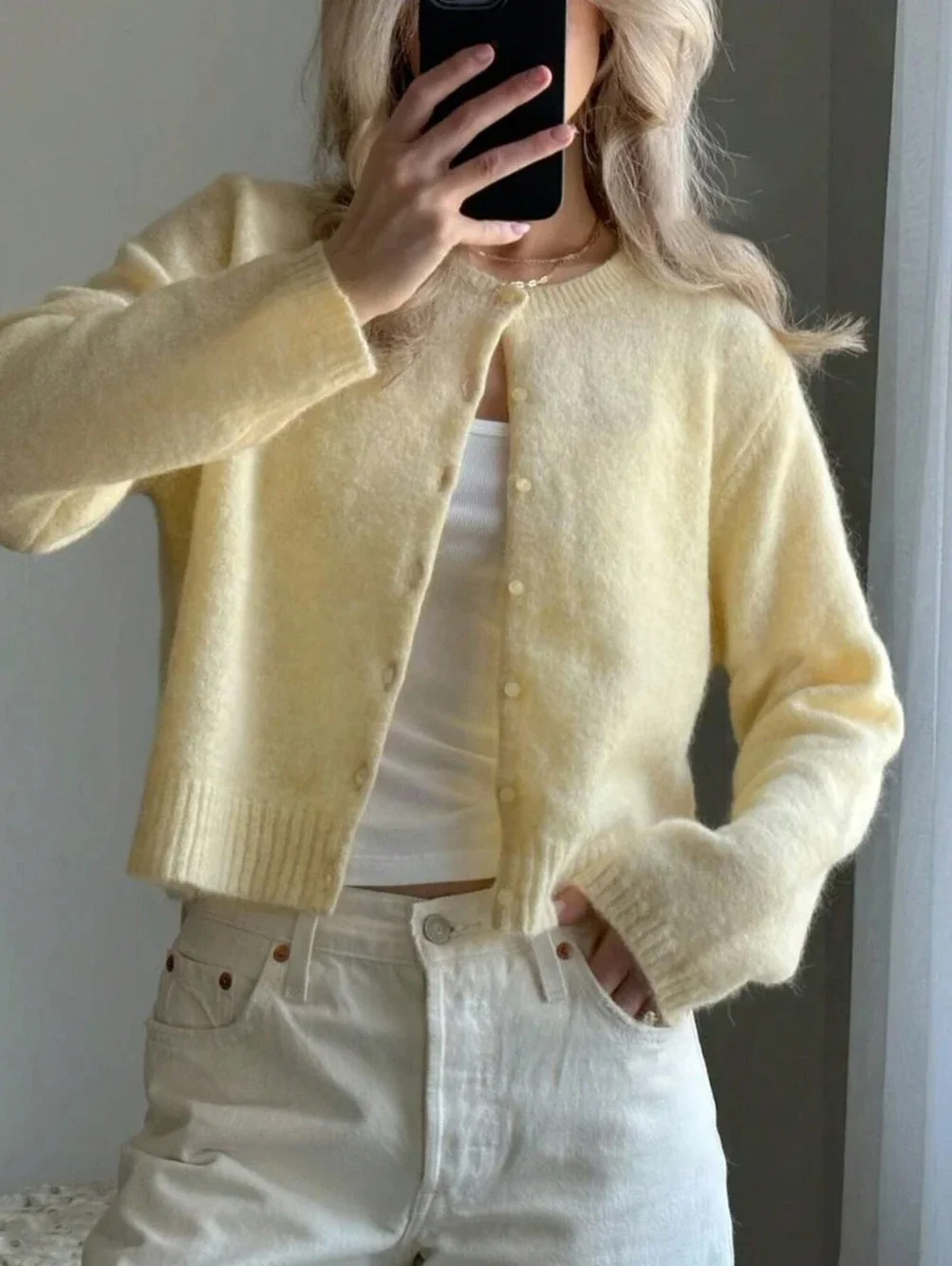 

Женские мягкие и удобные свитера, однотонные кардиганы, модные и повседневные осенние и зимние вязаные свитера круглого n