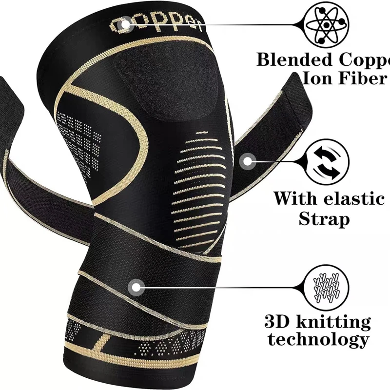 Sports Knee Pads Hiking Basketball Compression Straps Breathable Meniscus Joint Support Running Knee Pads Joint Pain Relief