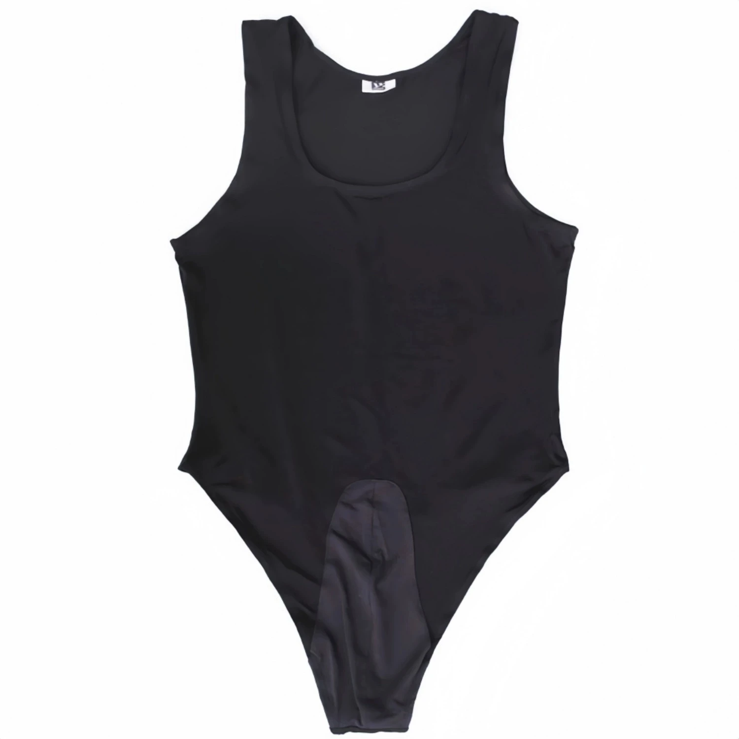Image of Herren Transparenter Eisseide High-Cut Thong Bodysuit mit U-förmigem Vorderteil, Modisches Crotch-Design, Elastische Formgebende Unterwäsche