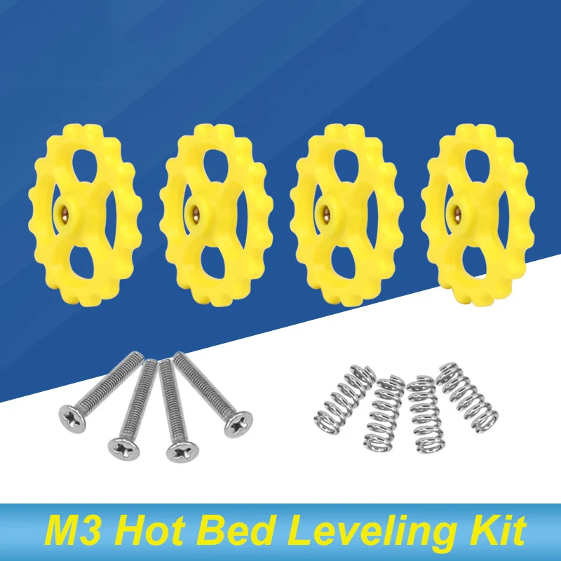 

3D Printer Bed Leveling Kit M3*20mm Screws with Springs - Precision Leveling Tool for Creality Ender 3/5, CR-10