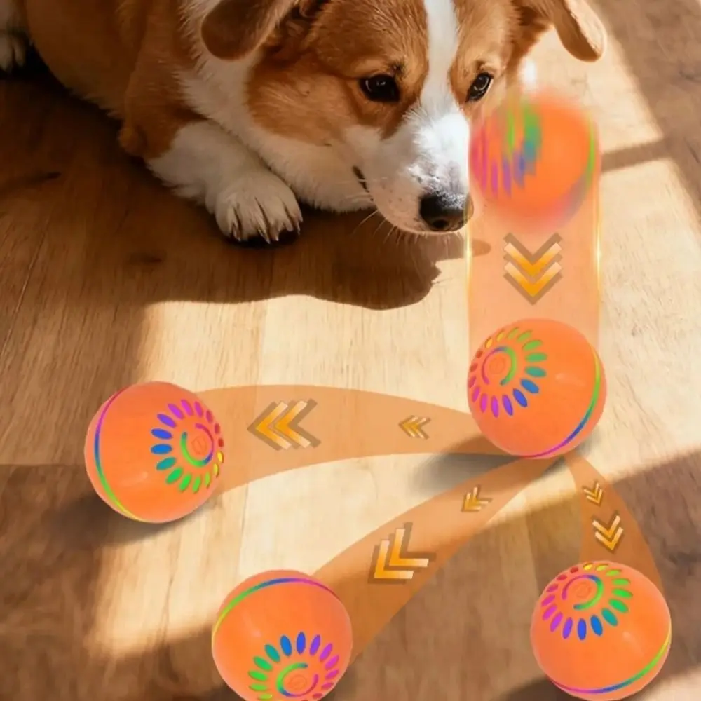 

Rechargeable Automatic Dog Toy Ball Obstacle Avoidance Electronic Interactive Rolling Ball Luminous Interactive