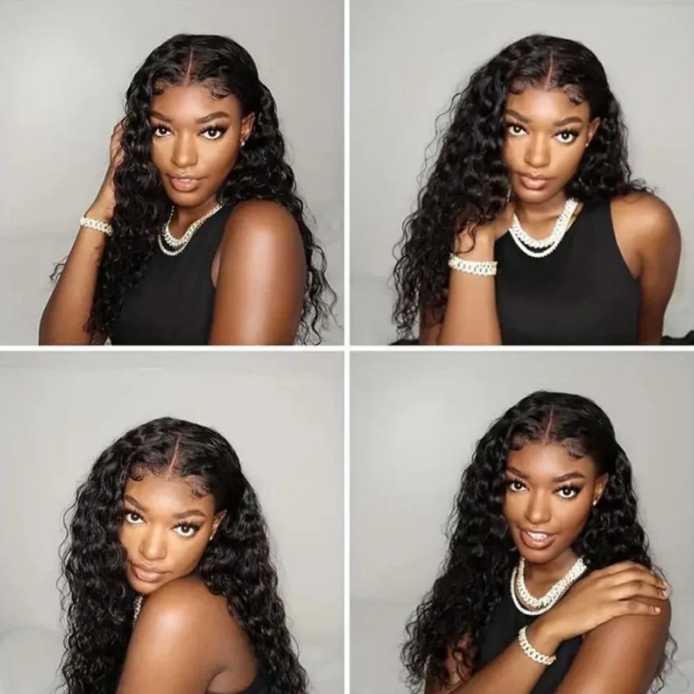 Парик без клея, 40 дюймов, 200% плотности, естественного цвета