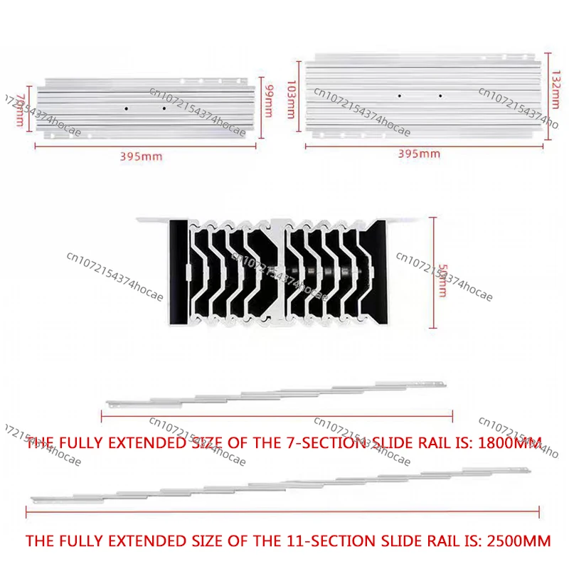 Invisible Dining Table Telescopic Guide Rail Multifunctional Aluminum Alloy Folding Bar Extension Slide Rail