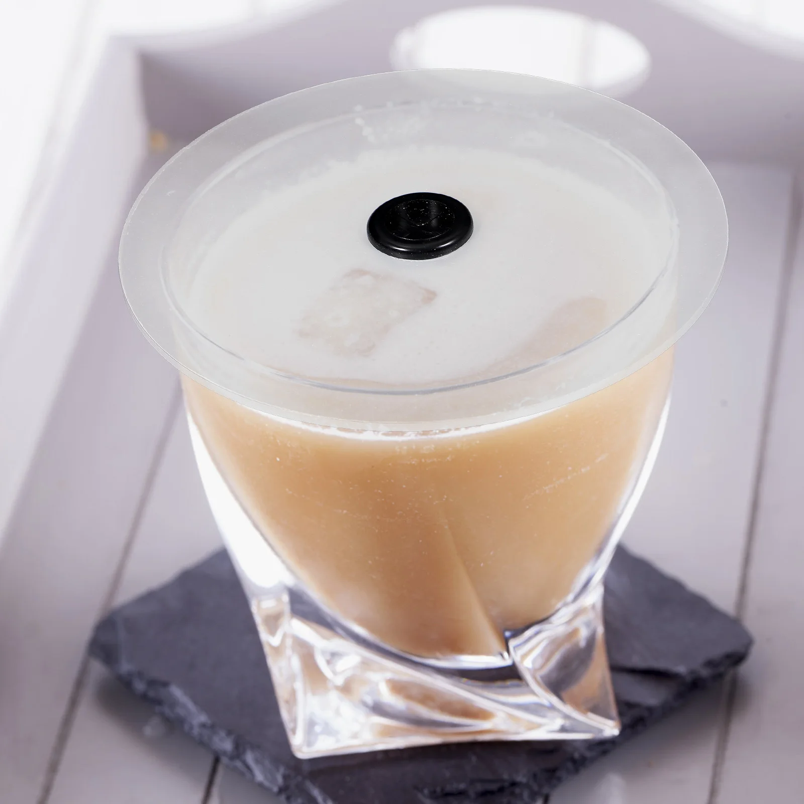 

2Pcs Premium Acrylic Smoke Lids Cake Dessert Easy Carry Heat Resistant Sturdy Cake Cover Smoke Cover Wine Smoking Lid