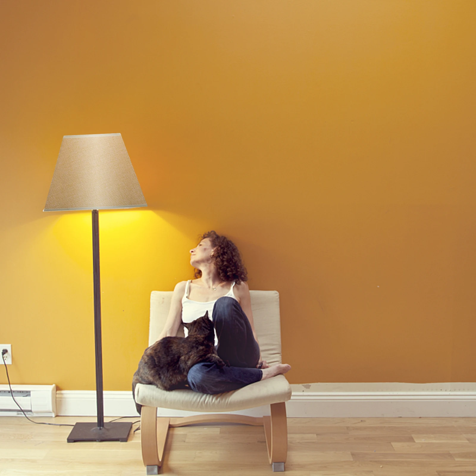 Fabric Lampshade Decorative Wall Dust Guard Lampshades for Table Square Elegant Warm Atmosphere