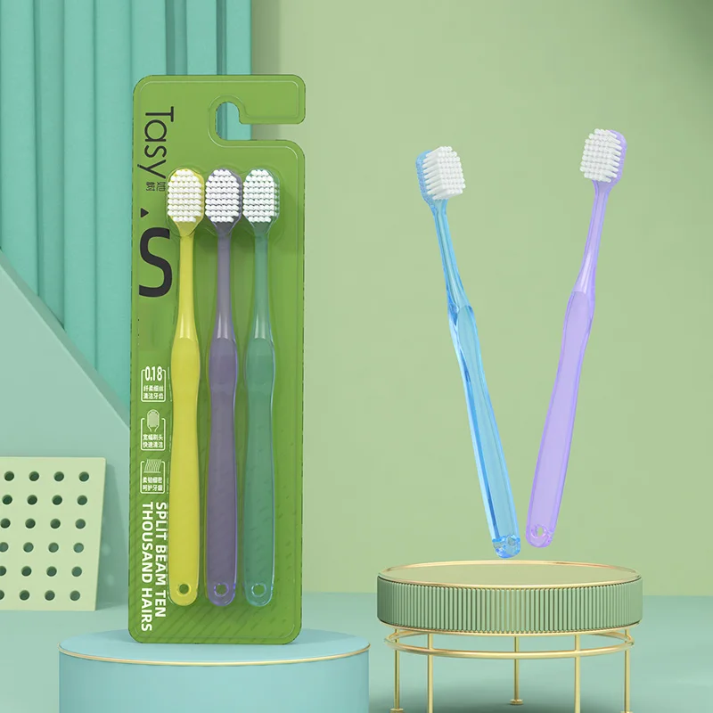 Set di spazzolini da denti puliti da 24 pezzi - Setole morbide da 0,18 mm, Testa larga 48 fori, Anti-sensibilità per coppie e familiari