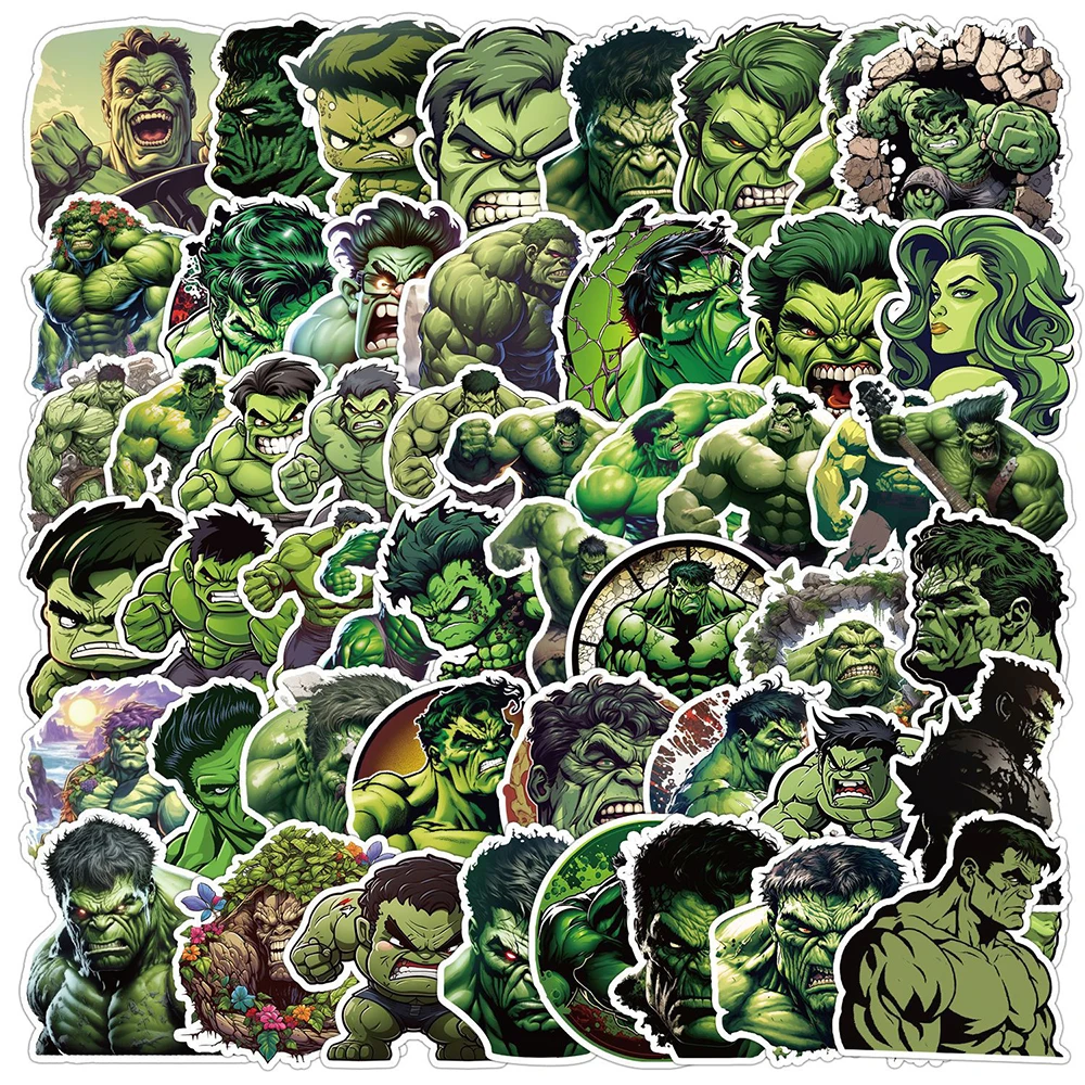 10/30/50pcs Disney Superhero Hulk Cartoon Stickers Cool Anime Vinyl Decal DIY Guitar Laptop Car Graffiti Sticker Fun for Kid Toy