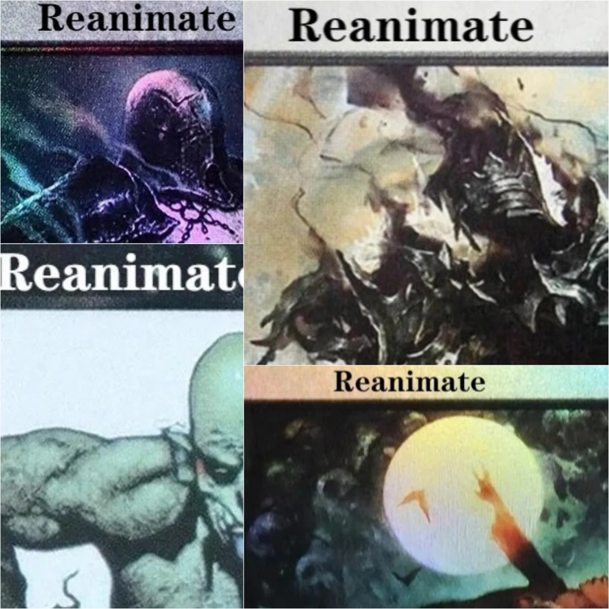 

"Reanimate" TCG Magical Proxy Cards Black Top Quality Proxy Gathering Board Playing Game Trading Cards Proxy