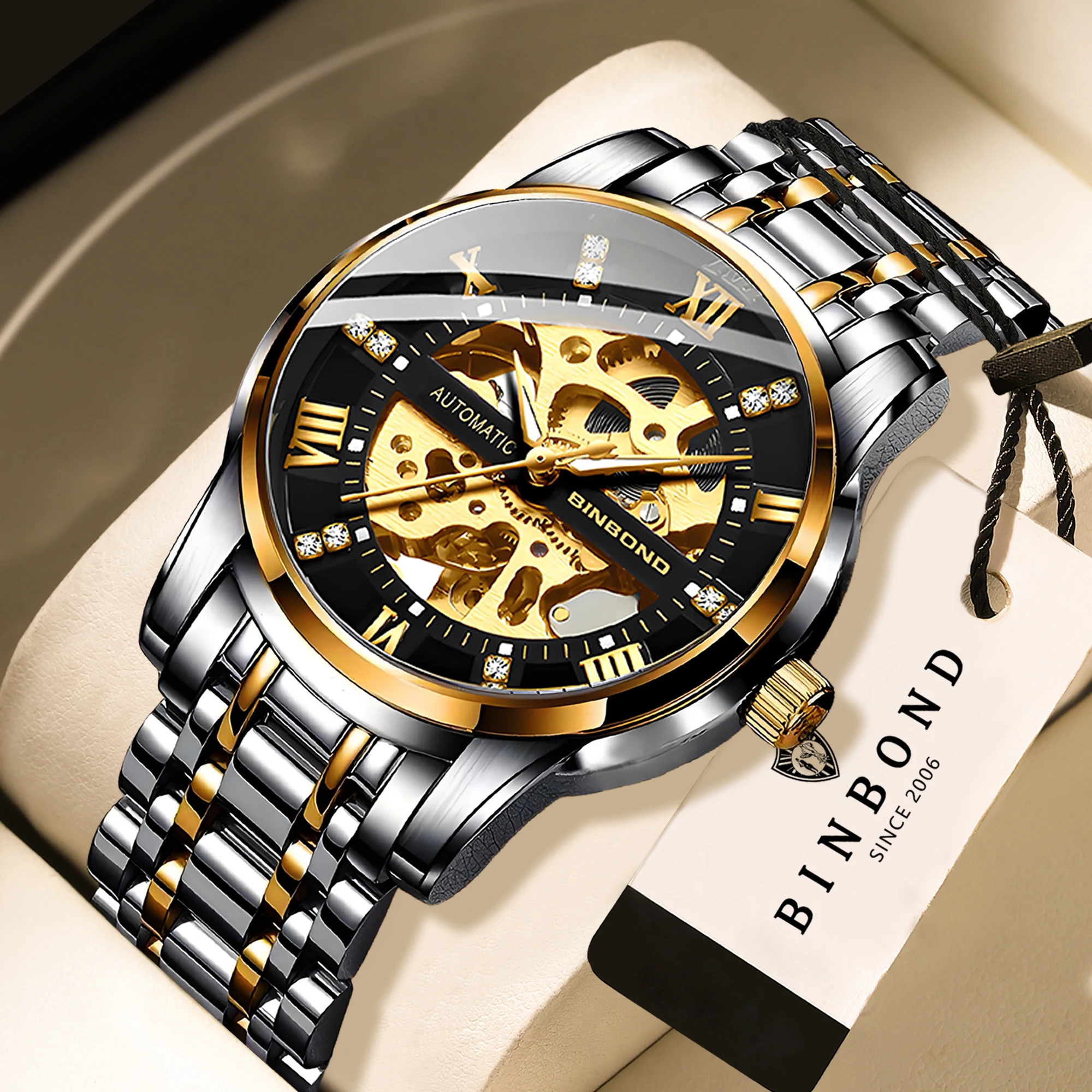 BINBOND Skelet Mechanische Pol - Tourbillon Movement Watch recensie en prijs