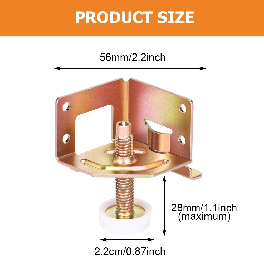 4 Uds ajustan la almohadilla del pie patas niveladoras de muebles ajustables pies para banco de trabajo acero laminado en frío resistente