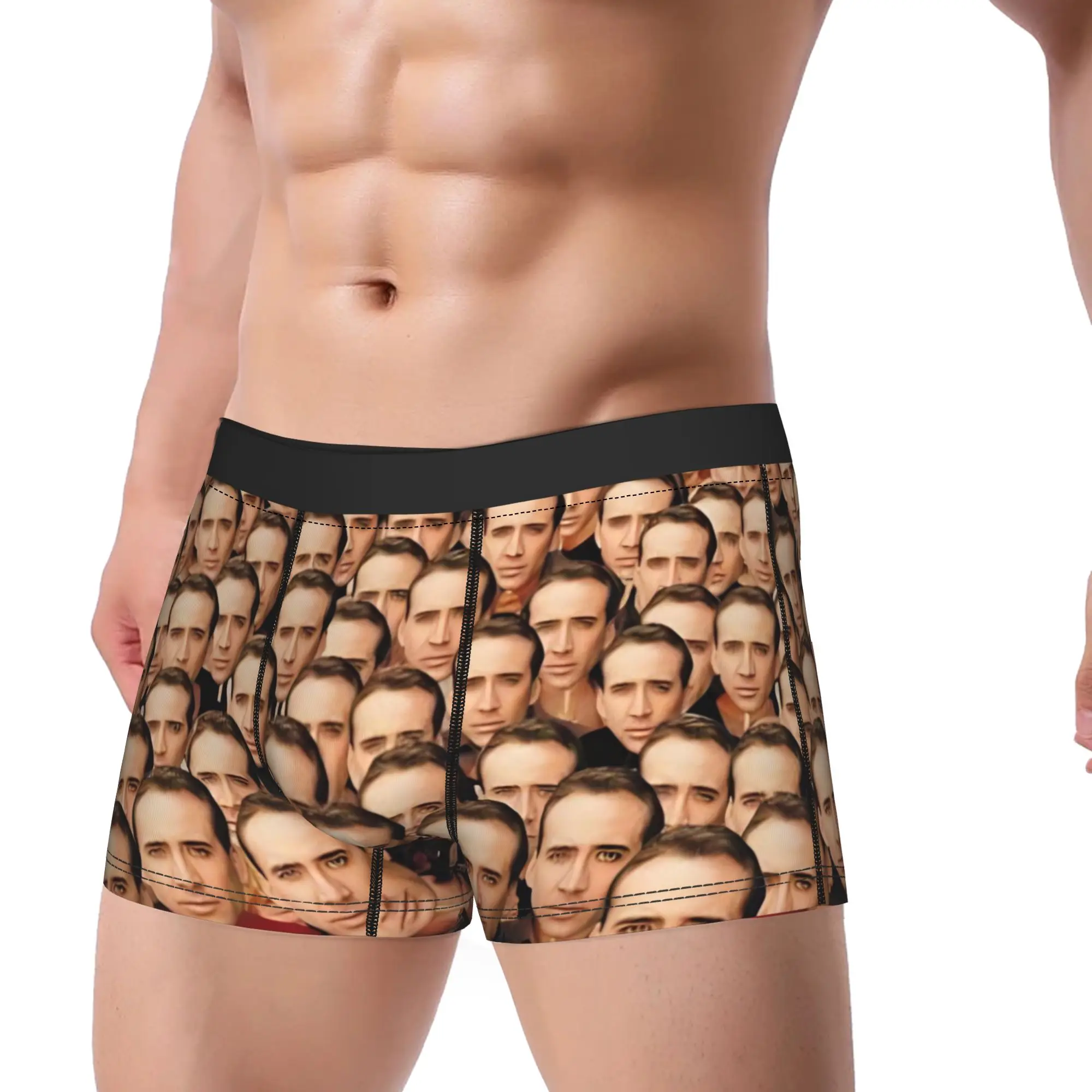 Nicolas Cage Headshot  Merch Boxers Briefs Novelty Underwear  Boxer Underpants Gag Gifts For Man