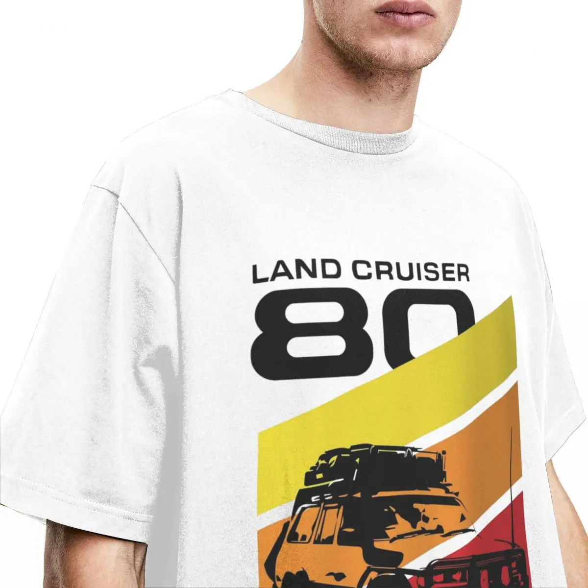 Overlanding Fj 80 Series Landcruiser T Shirt Accessories Men Cotton Land Cruiser FJ80 Off Road Tee Shirt Short Sleeve Clothing