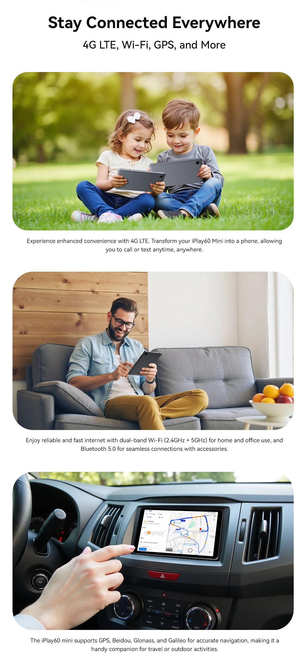 Alldocube iplay60 mini  8.68 inch 90Hz refresh rate Tablet Android15 4GB RAM+64GB ROM Dual SIM 4G LTE pad 4000mAh Battery