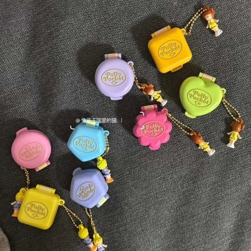 Nueva llegada Original Bandai Polly Pocket Gashapon 1/2 caja ciega encanto acción Mini figura modelo decoración juguetes de escritorio regalos
