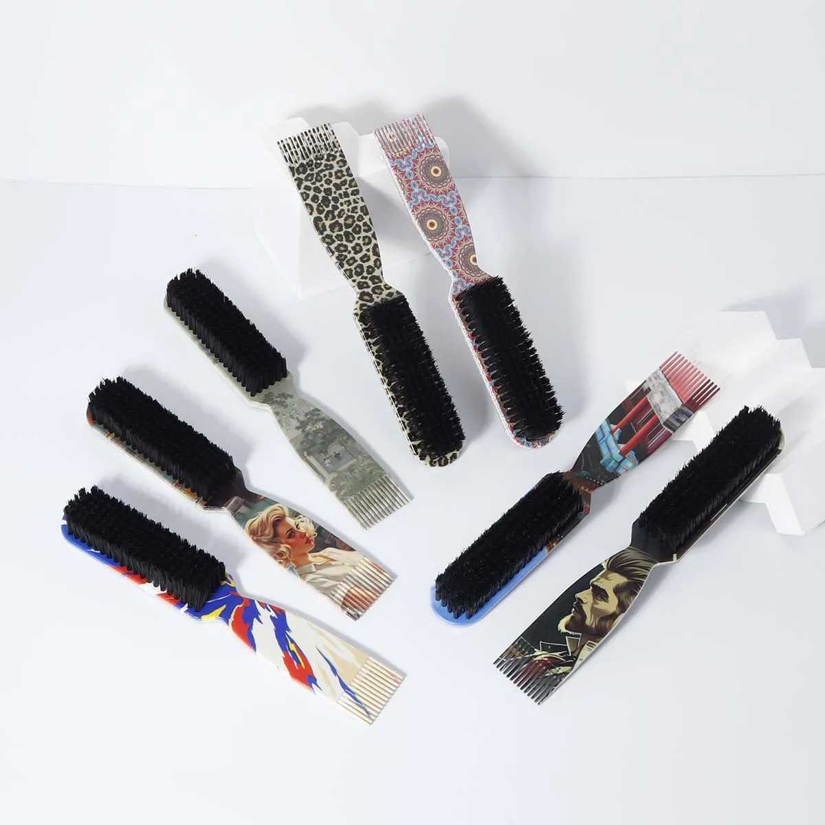 فرشاة إزالة غبار الرقبة لقص الشعر، أداة تصفيف الصالون لتنظيف اللحية، فرشاة حلاقة خاصة للشعر المستعار الحقيقي