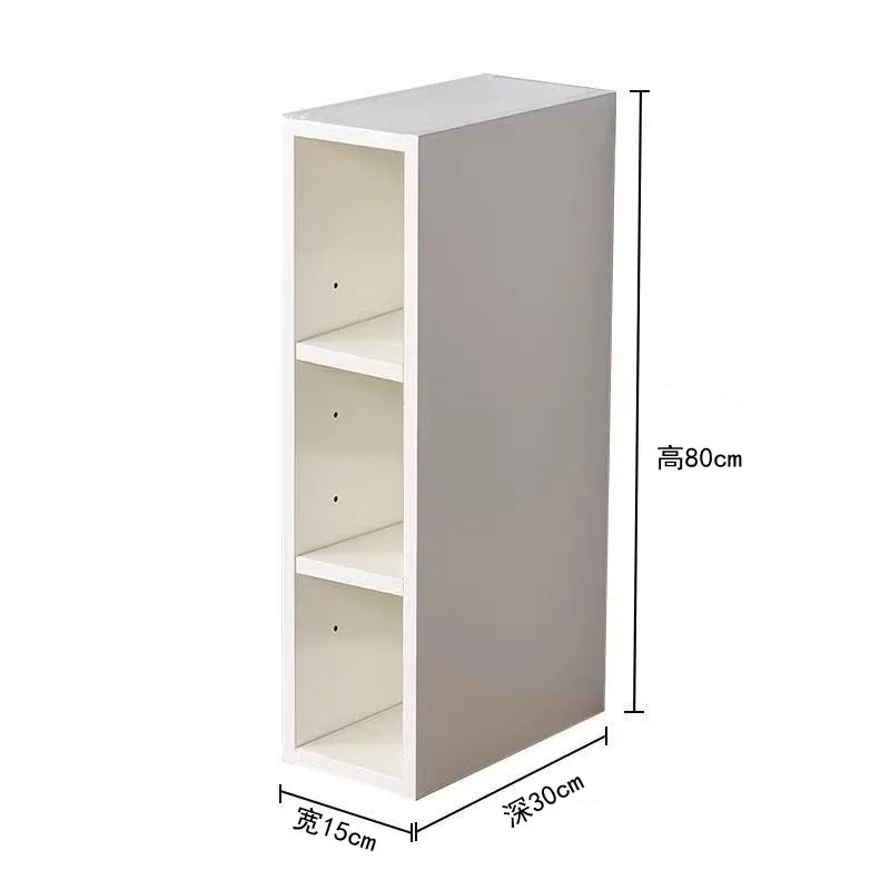 Small bookshelf ultra-narrow movable layer side cabinet sofa bed side kitchen toilet multi-function small gap narrow side cabine