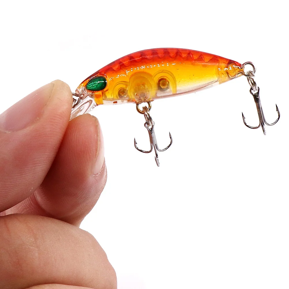 Fishing Lure Slow Mini Sinking Minnow 4cm 3g Hard Artificial Bait occhi 3D Crankbait Wobblers attrezzatura da pesca