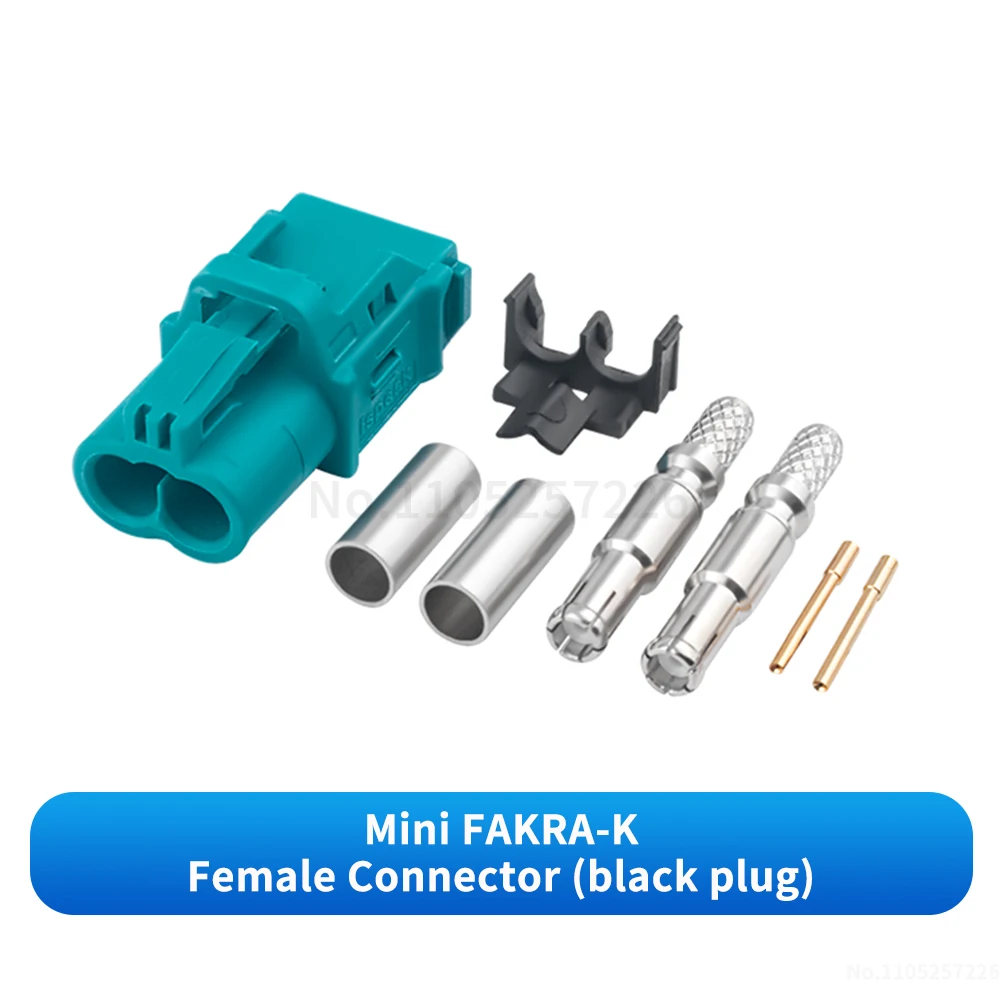 Rosen Version Mini Mini FAKRA Zwei-in-Eins-Steckverbinder mit zwei Kammern, MINI Fakra Anschlusskopf (1 Stück) – Detail 6