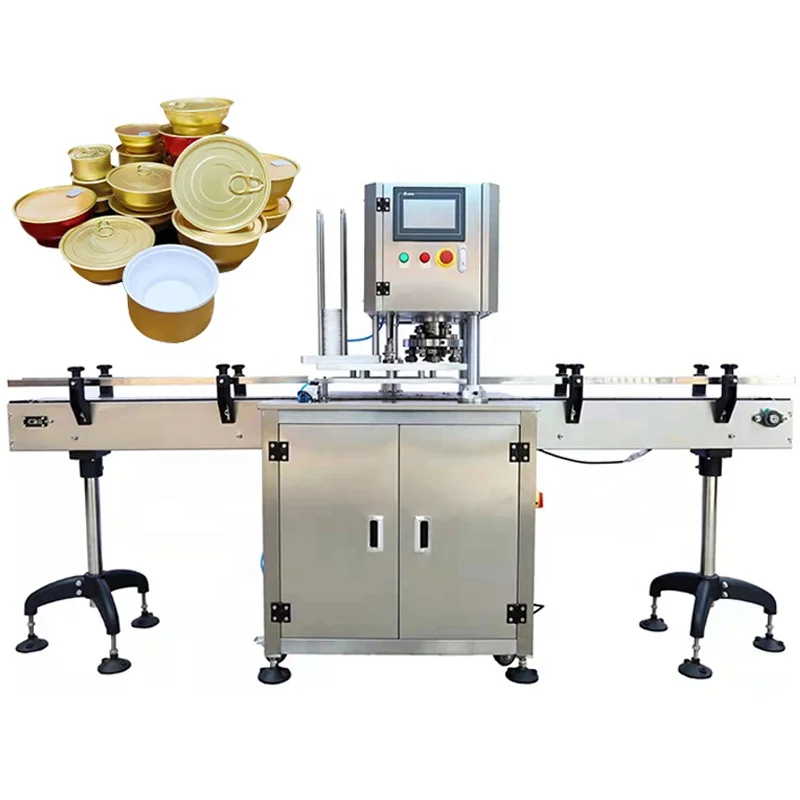 Sigillatrice continua elettrica ad alta velocità per imballaggio di bevande Pellicola in alluminio Sigillatura di lattine in plastica di latta metallica per buste di carta