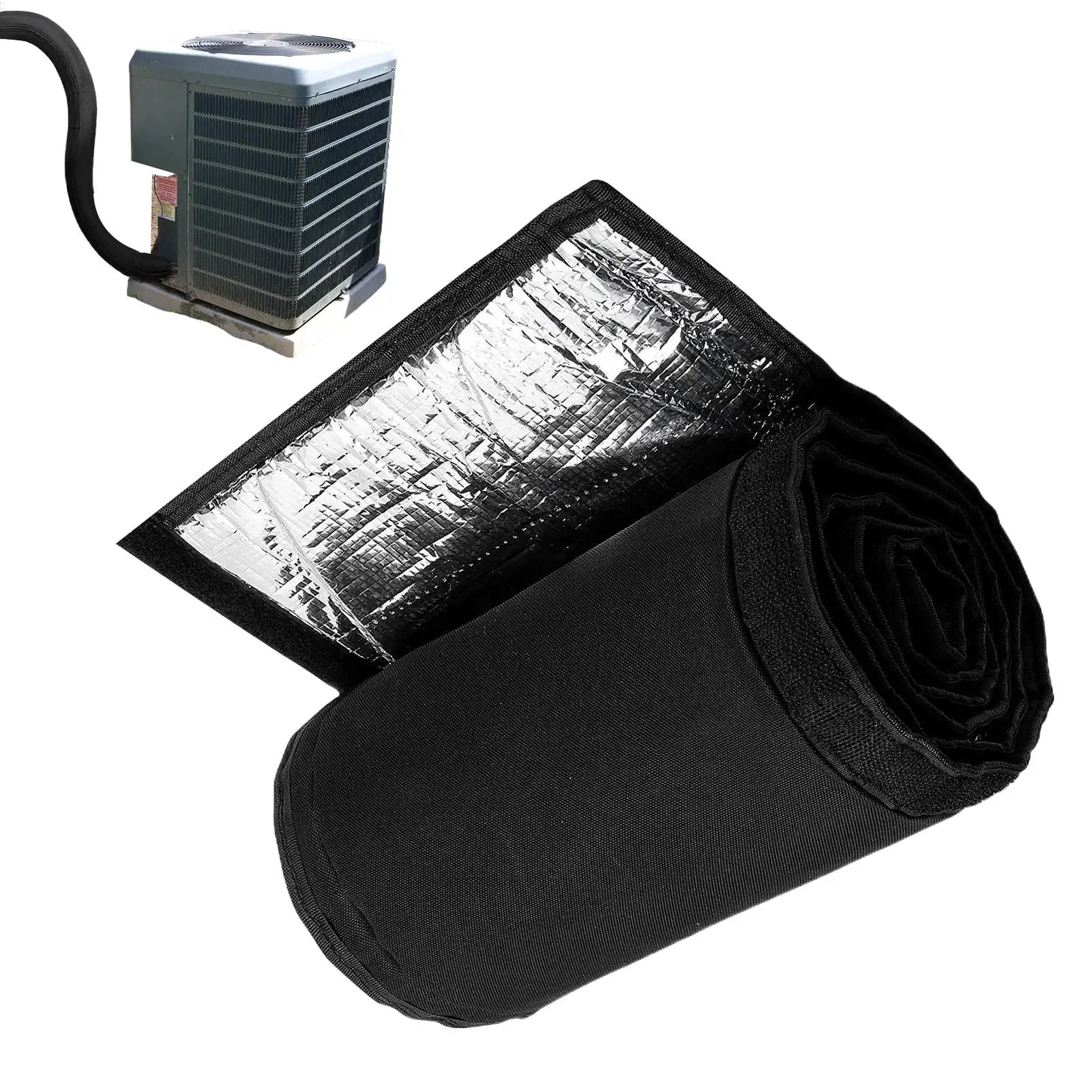 

Air Conditioner Line Insulation HVAC Hose Insulation Protector With Zipper Air Conditioner Line Wrap Cover For Radiator Plumbing