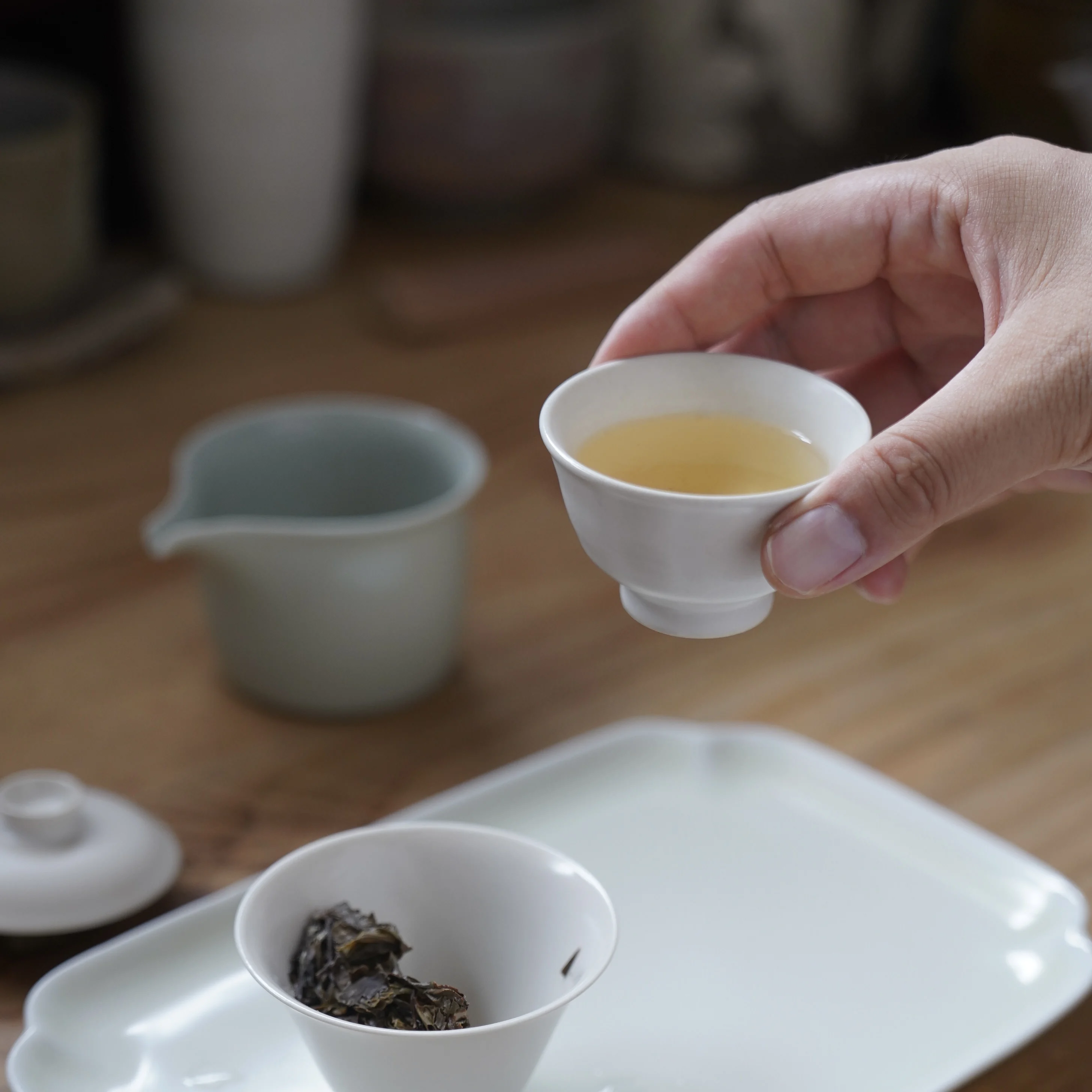 

Чайная чашка nan Tang Rice Milk White Tea, чашка владельца, дегустационная чашка, с отпечатком руки, с рисунком на краю, чайный набор Cerc, однотонная глазурь