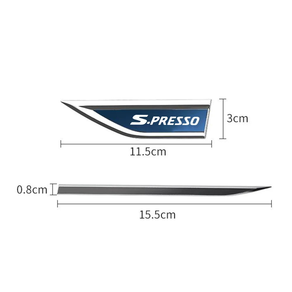 2pcs Car Door Fender Side Metal Sticker For Suzuki S-PRESSO S PRESSO Car Side Wing Fender Decals Body ExteriorAccessories