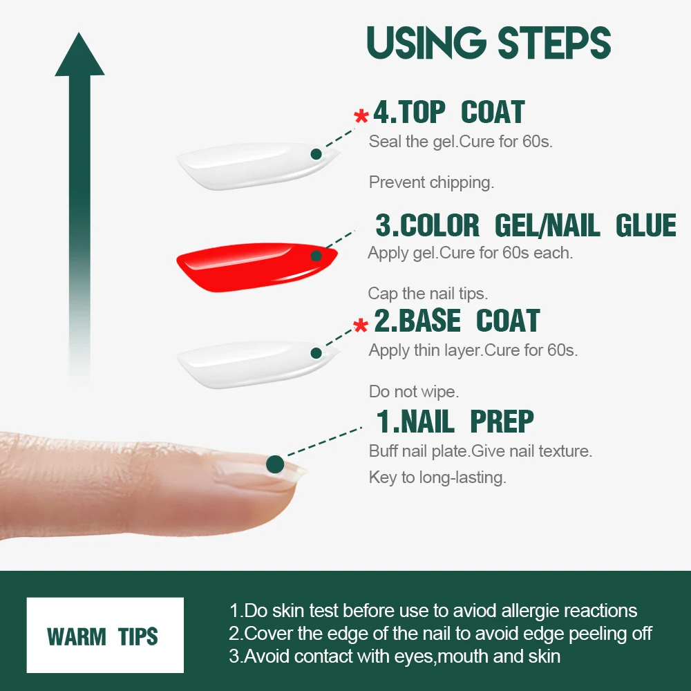 Nailpop HEMA/TPO Free Top Base Coat Gel-Nagellack, 15 ml, klar, losweken, UV/LED, ausgehärtet, professioneller Kunstsalon, Heimgebrauch, langlebig, 1 Stück – Detail 2