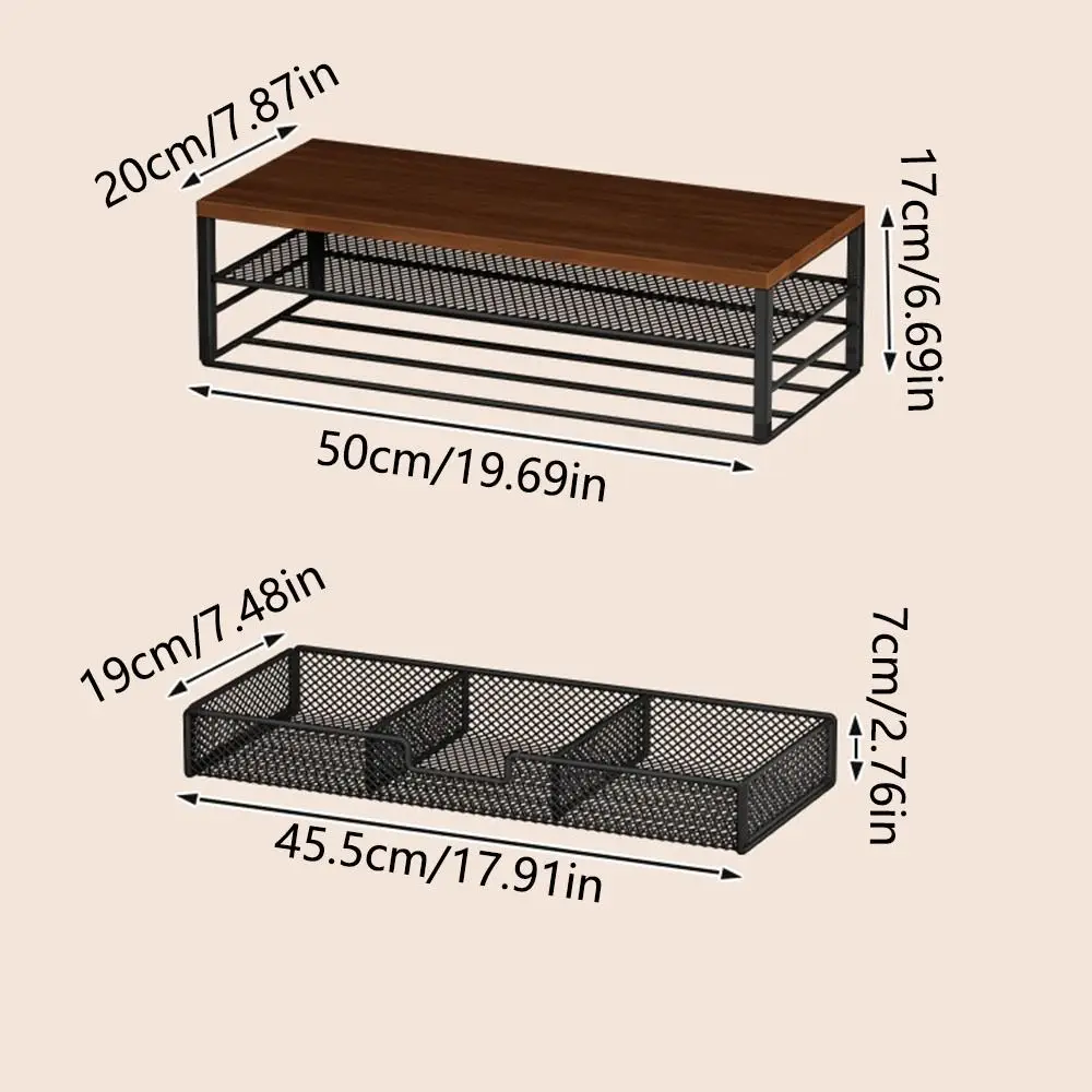 2 層デザインコンピュータモニタースタンド金属メッシュ引き出しデスクモニターライザー多目的大型耐荷重