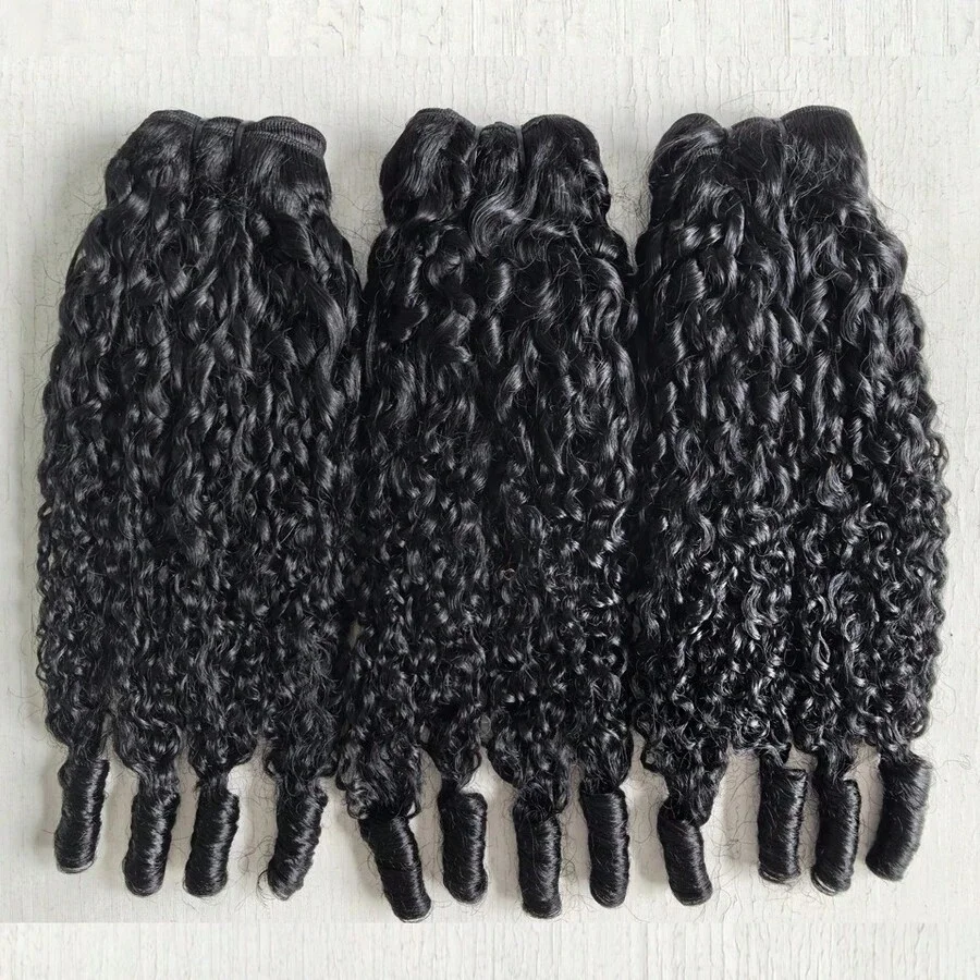 

30inch Burmese Curly Human Hair Bundles Human Hair Spiral Curl Raw Hair Weave Bundle Double Drawn Vietnamese Hair Extension