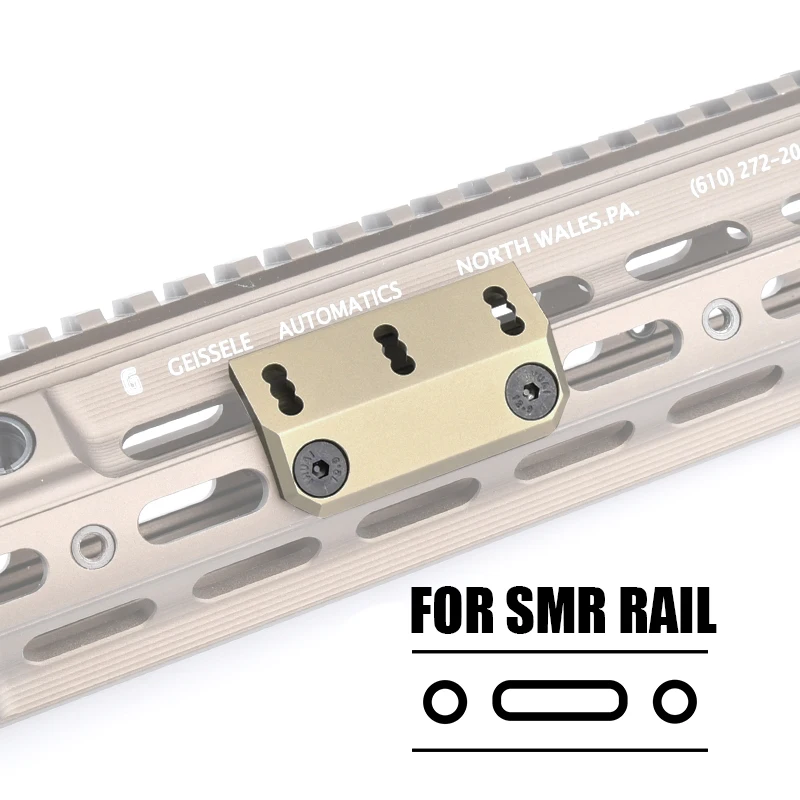 Linterna Airsoft compatible con riel SMR, mini luz de explorador, montaje lateral compensado para Surefir M300 M600, accesorios de Base de luz para arma