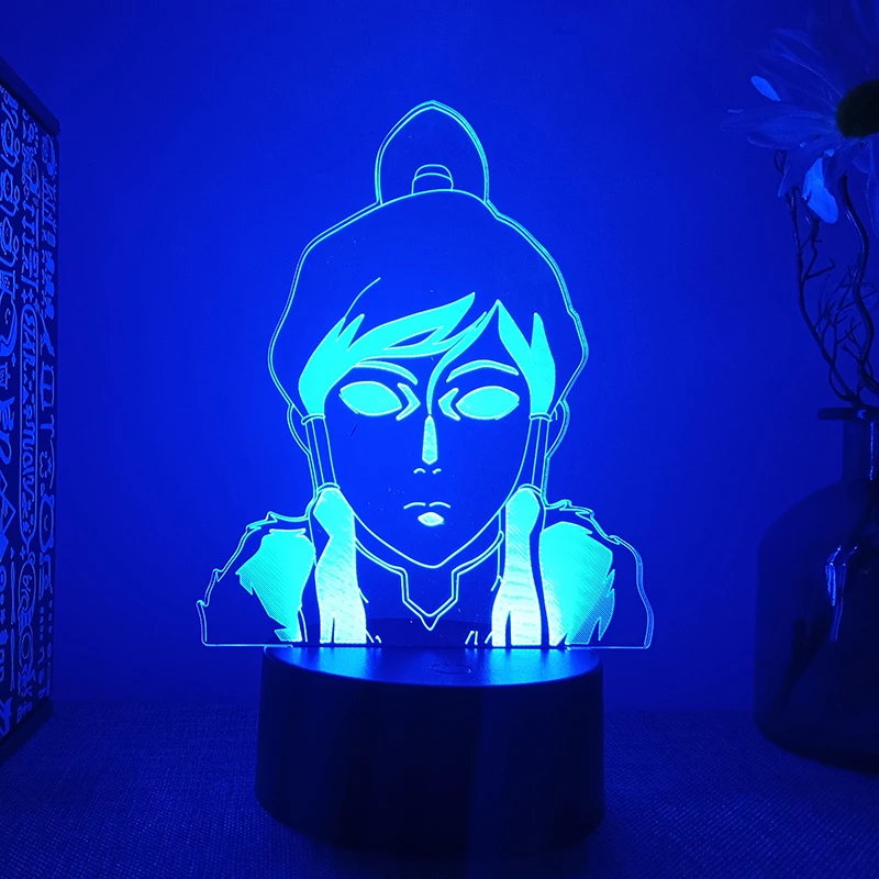 Avatar the last airbender Aang 3d led lamp for bedroom night lights action figure avatar room decor cute lover gift luces