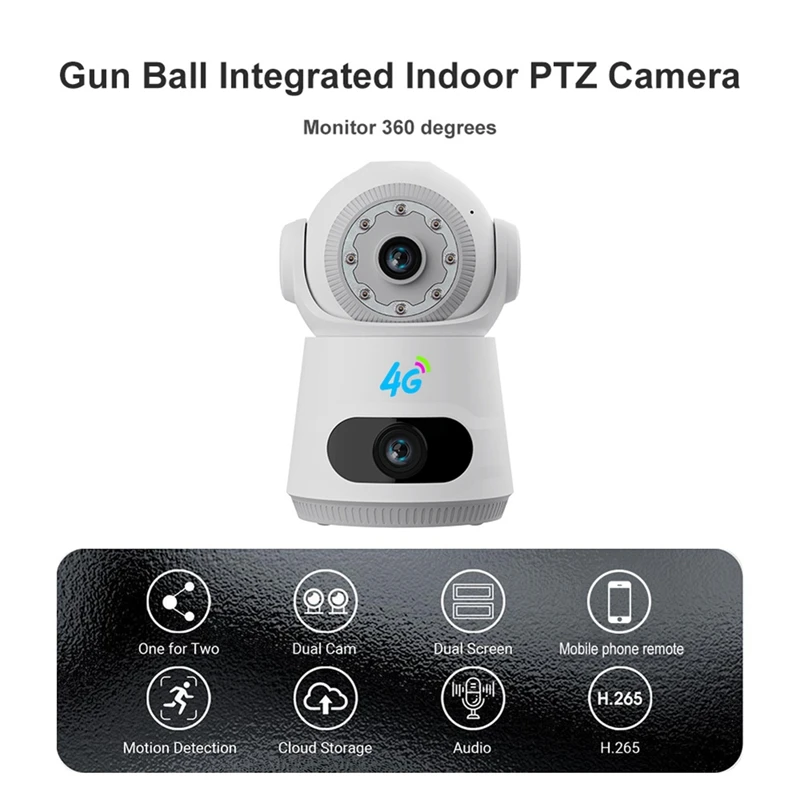 2025 New 4MP Camera Monitoring 4G SIM Card Two-Way Voice Intercom Automatic Body Tracking Full Color Night Vision Camera