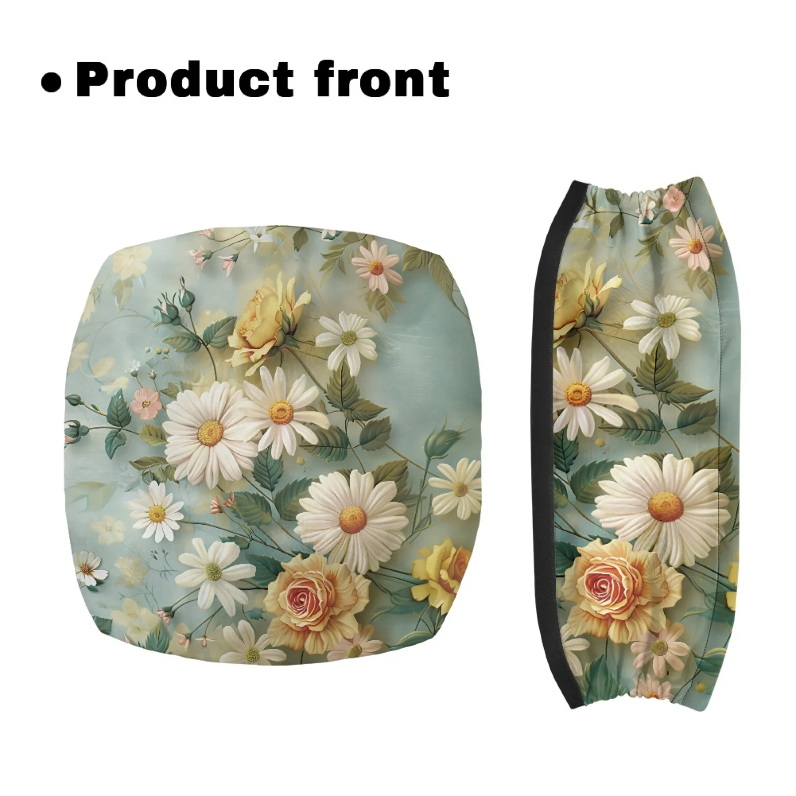 Coloranimal Vintage Daisy Set of 2 Seat & Back Covers Walker Seat Cushion for Senior Street Scenes