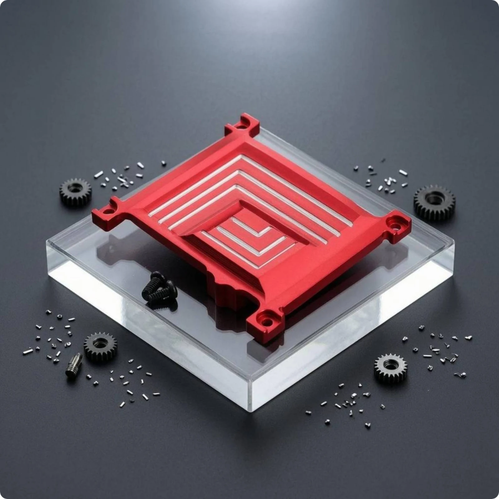 

Aluminum Gearbox Base Anodized Finish RC Gearbox Base Plate Gearbox Bottom Plate Sturdy Drivetrain Mount Lightweight
