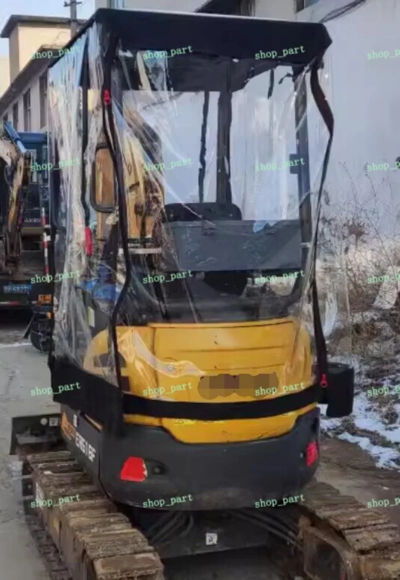 

New Bring Window Mini Excavator Car Cover Warm Awning Thickened Pvc Windproof For Kubota 20