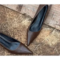 2024 Women Sexy High Heels Burgundy Nude Pumps  Stripper Stiletto Heels Glossy Leather Wedding Bridal Quality Red Shoes - Image 4